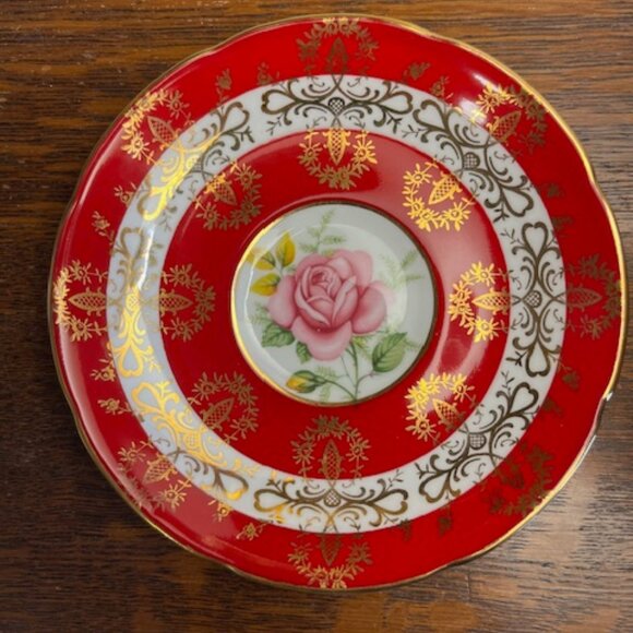 Vibrant Red Royal Grafton Tea Cup & Saucer - Picture 4 of 6